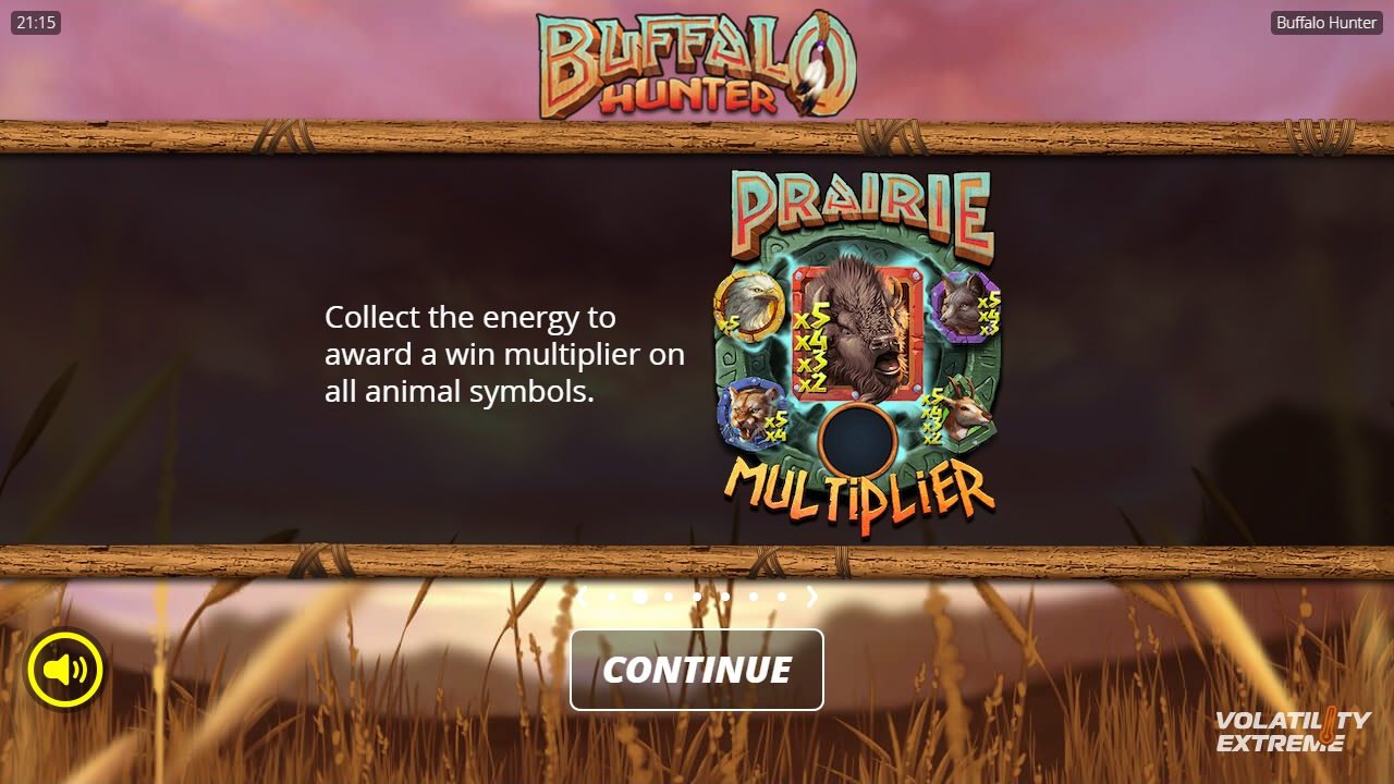 Buffalo Hunter game lobby / feature intro