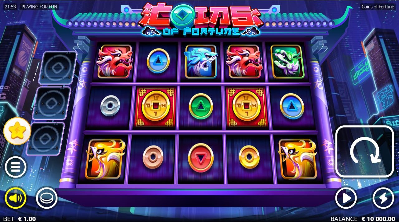 Coins Of Fortune base game reels