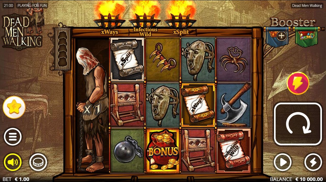 Dead Men Walking base game reels