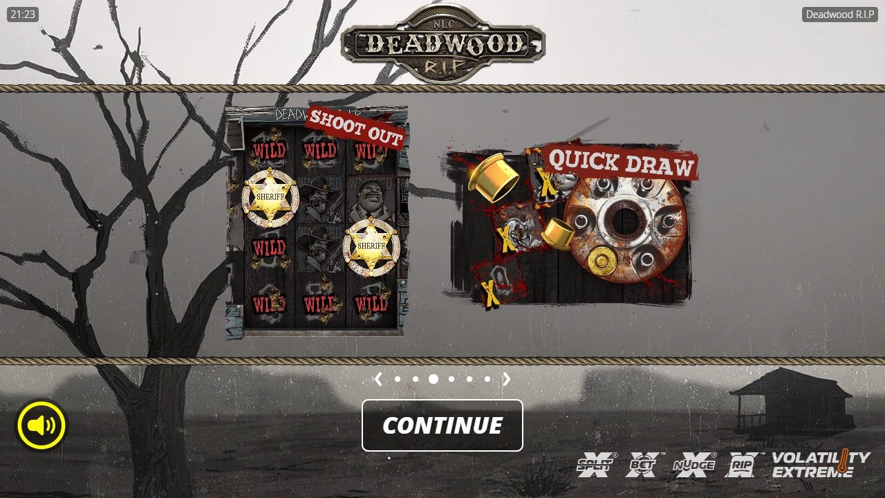 Deadwood RIP game lobby / feature intro
