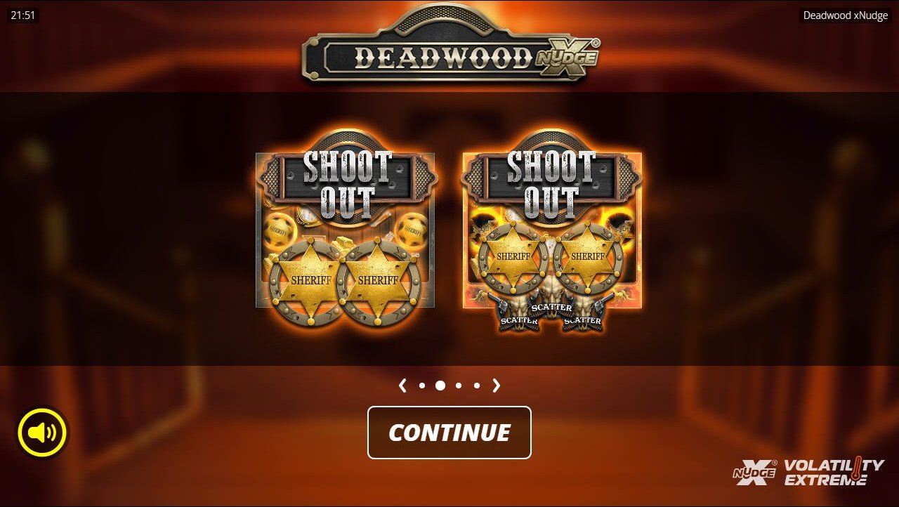 Deadwood game lobby / feature intro
