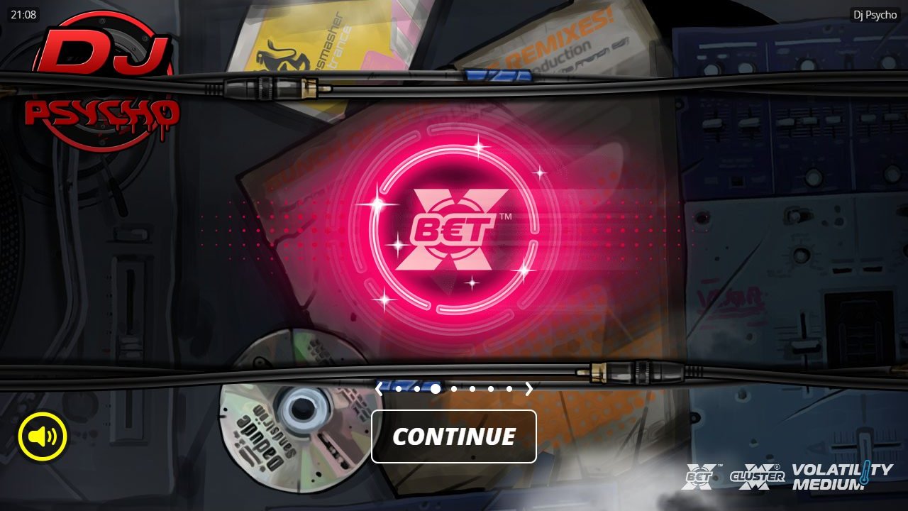 DJ Psycho game lobby / feature intro