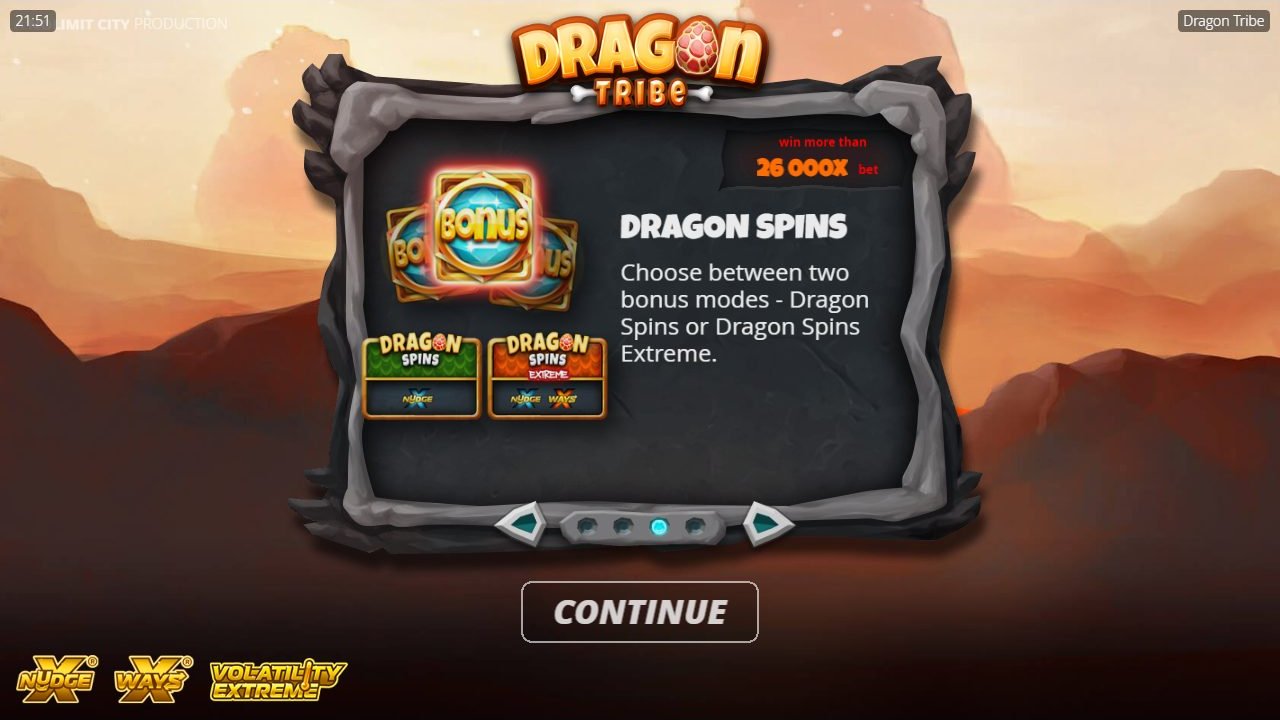 Dragon Tribe game lobby / feature intro
