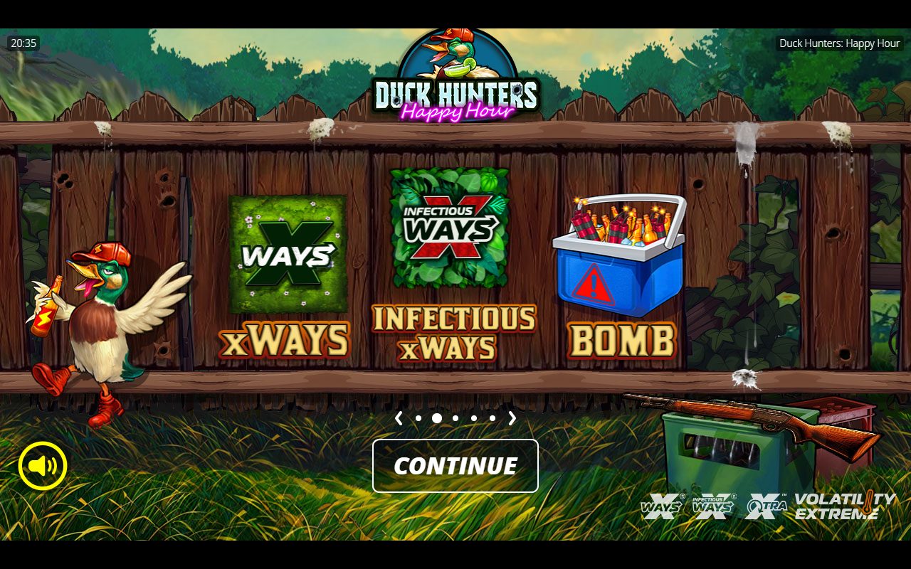 Duck Hunters Happy Hour game lobby / feature intro