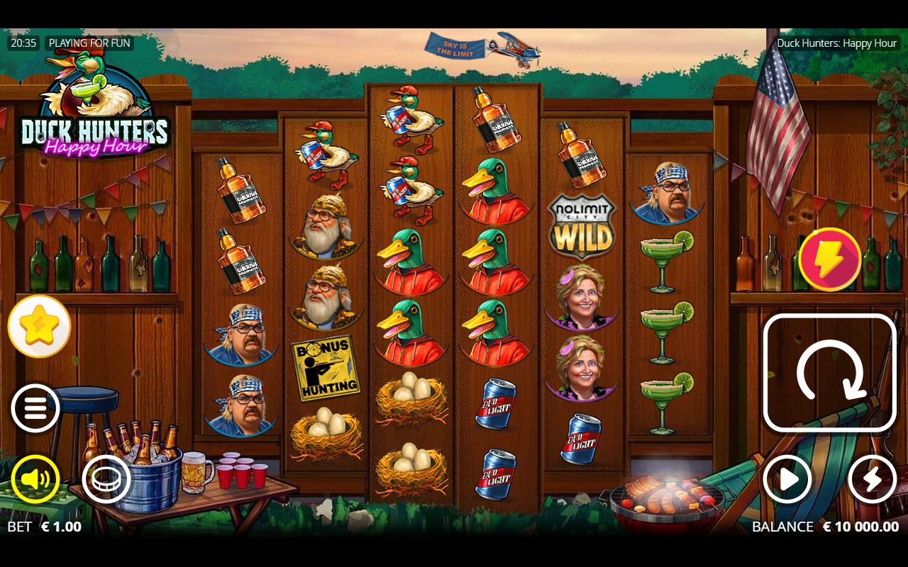 Duck Hunters Happy Hour base game reels