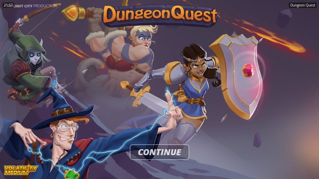Dungeon Quest game lobby / feature intro