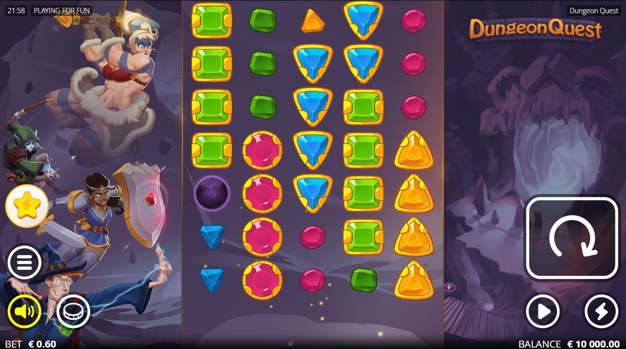 Dungeon Quest base game reels