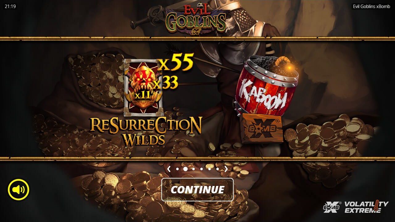 Evil Goblins game lobby / feature intro