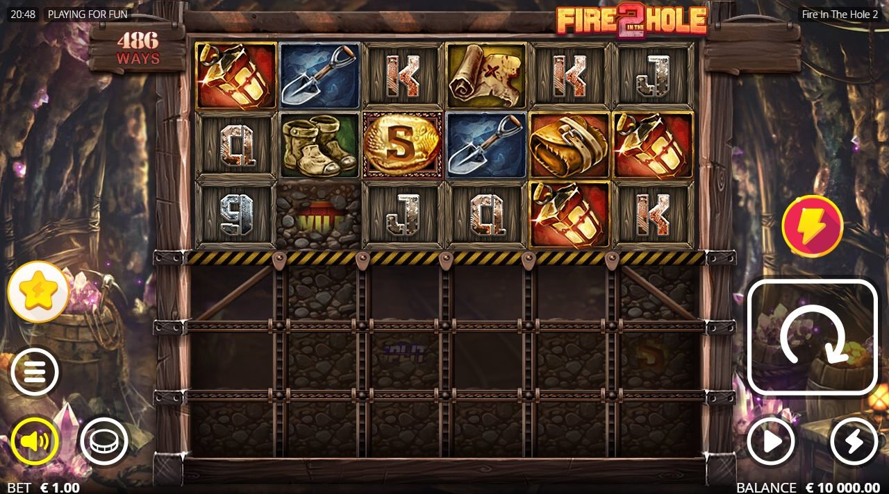 Fire in the Hole 2 base game reels