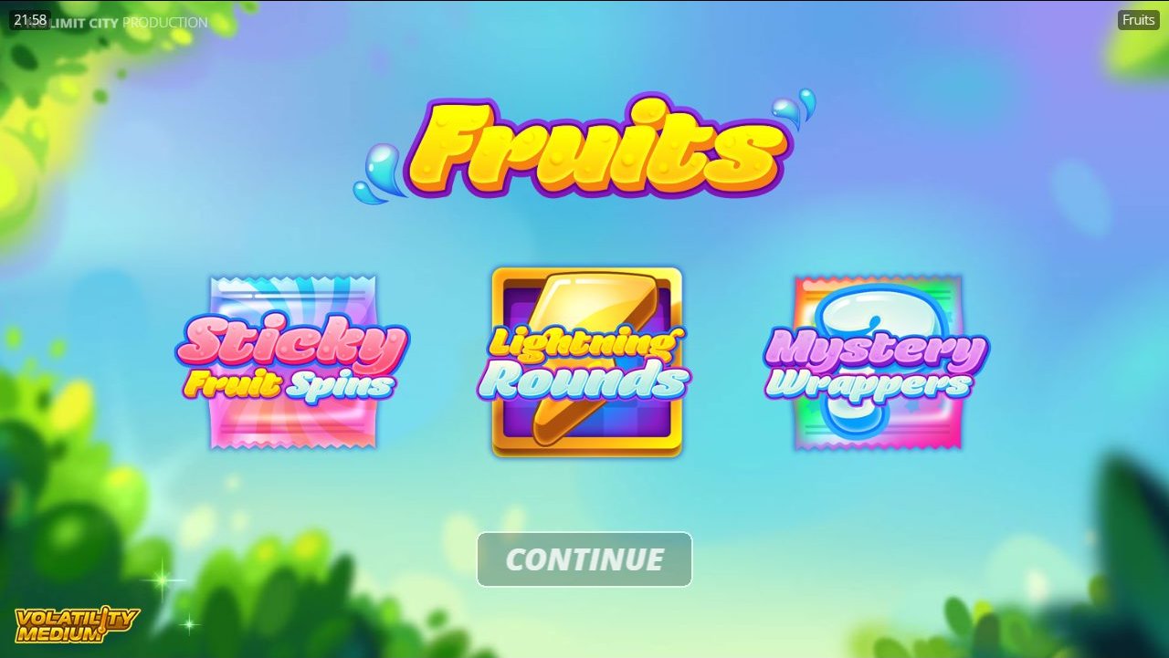 Fruits game lobby / feature intro