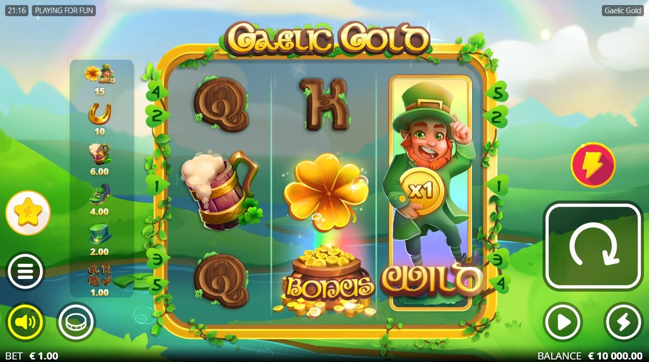 Gaelic Gold base game reels