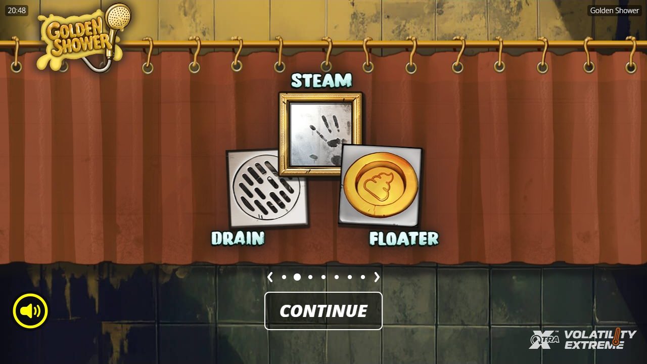 Golden Shower game lobby / feature intro