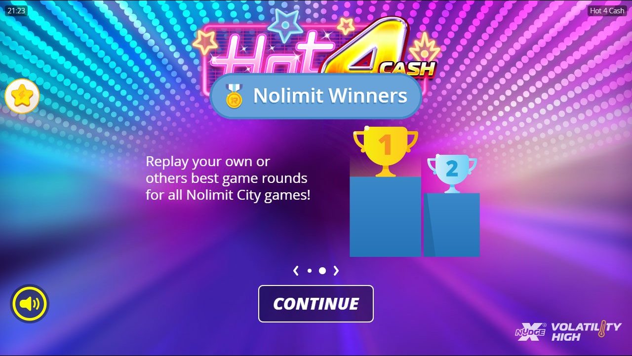 Hot 4 Cash game lobby / feature intro