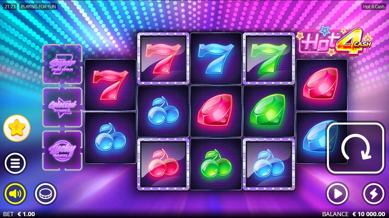 Hot 4 Cash base game reels