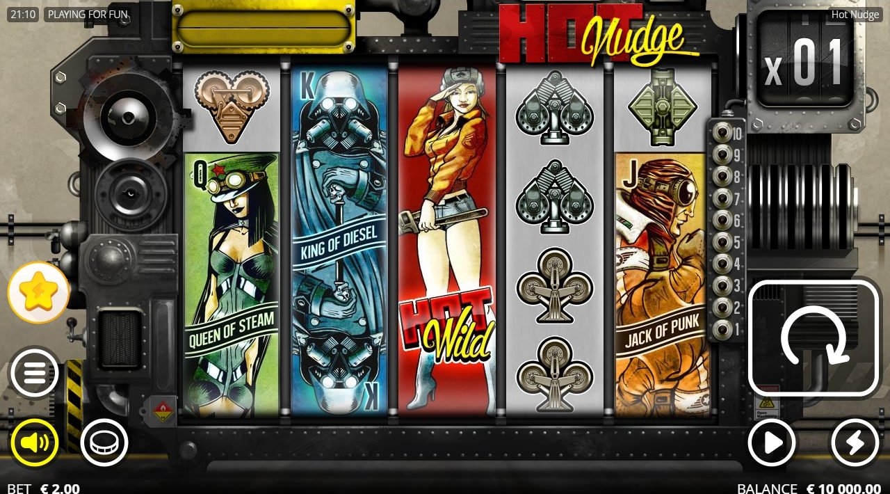 Hot Nudge base game reels