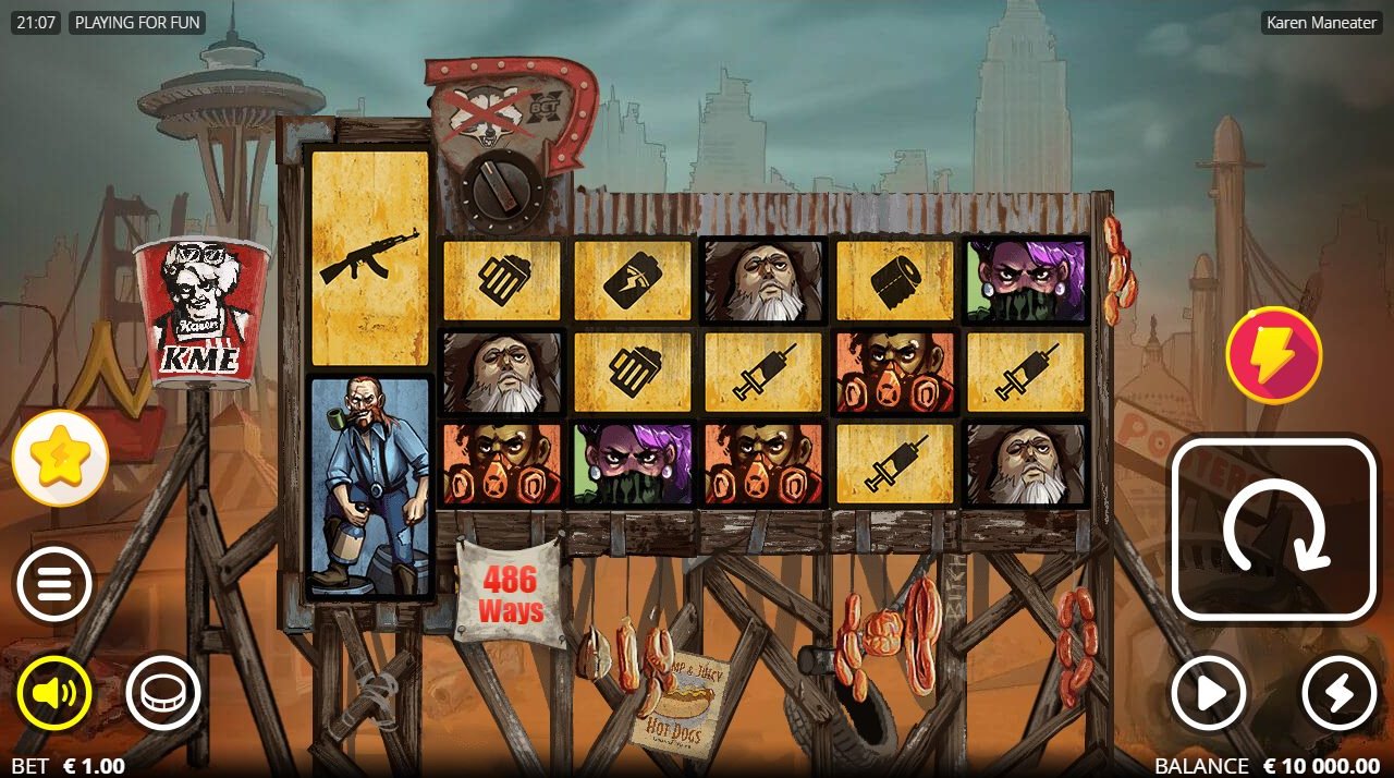 Karen Maneater base game reels