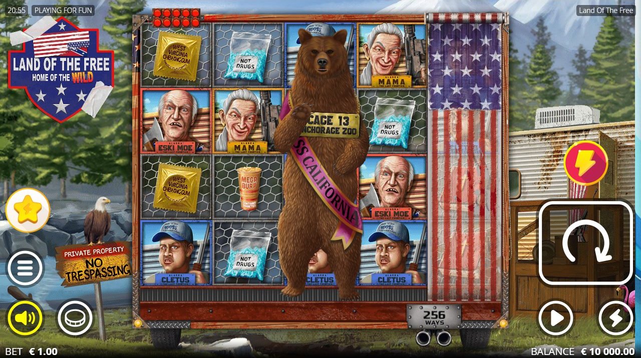 Land of the Free base game reels