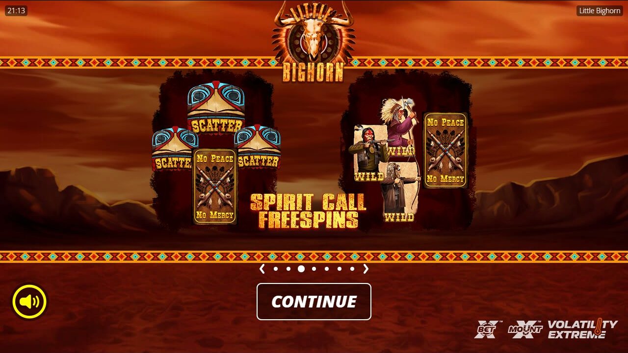 Little Bighorn game lobby / feature intro