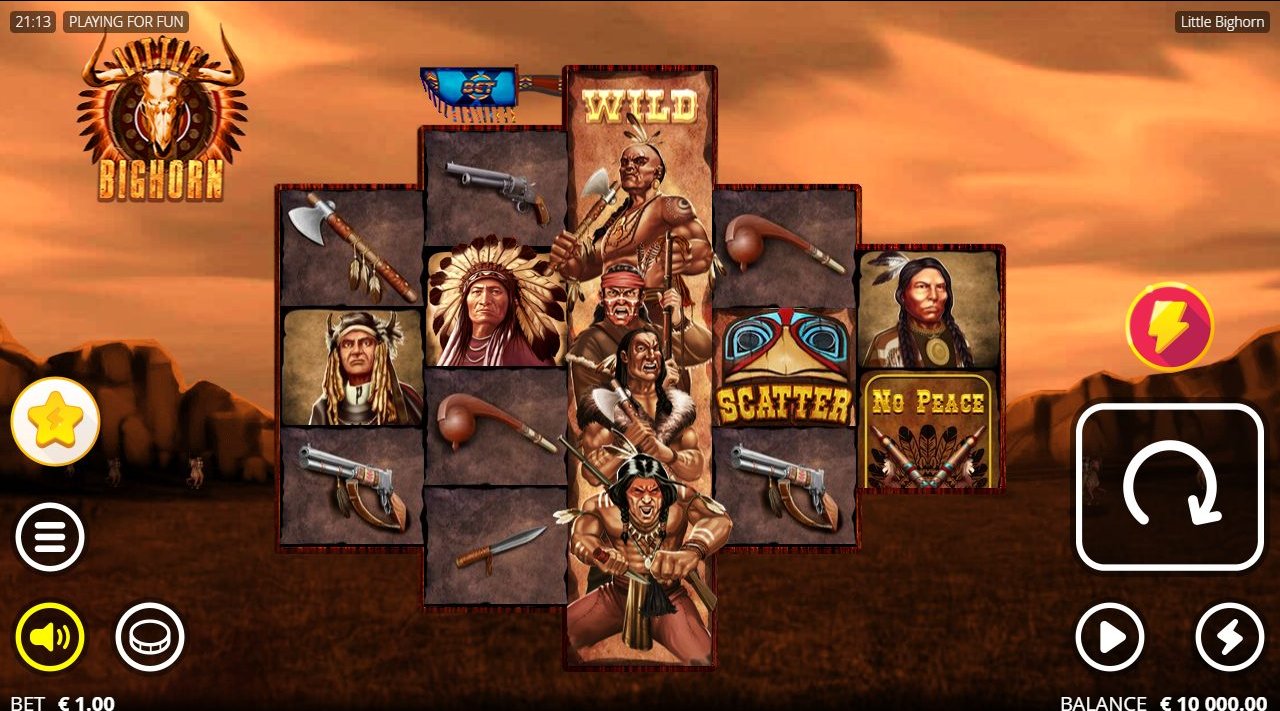 Little Bighorn base game reels