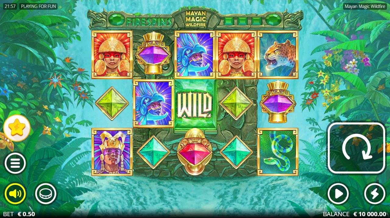 Mayan Magic Wildfire base game reels