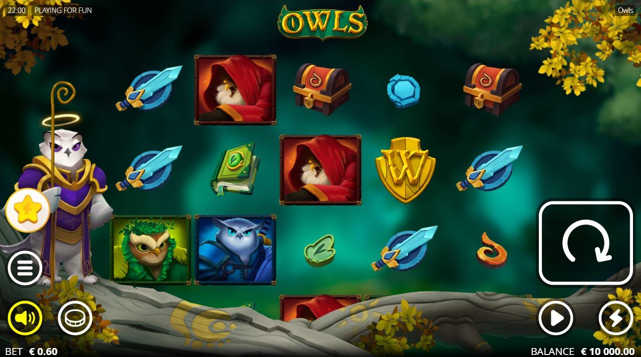 Owls base game reels