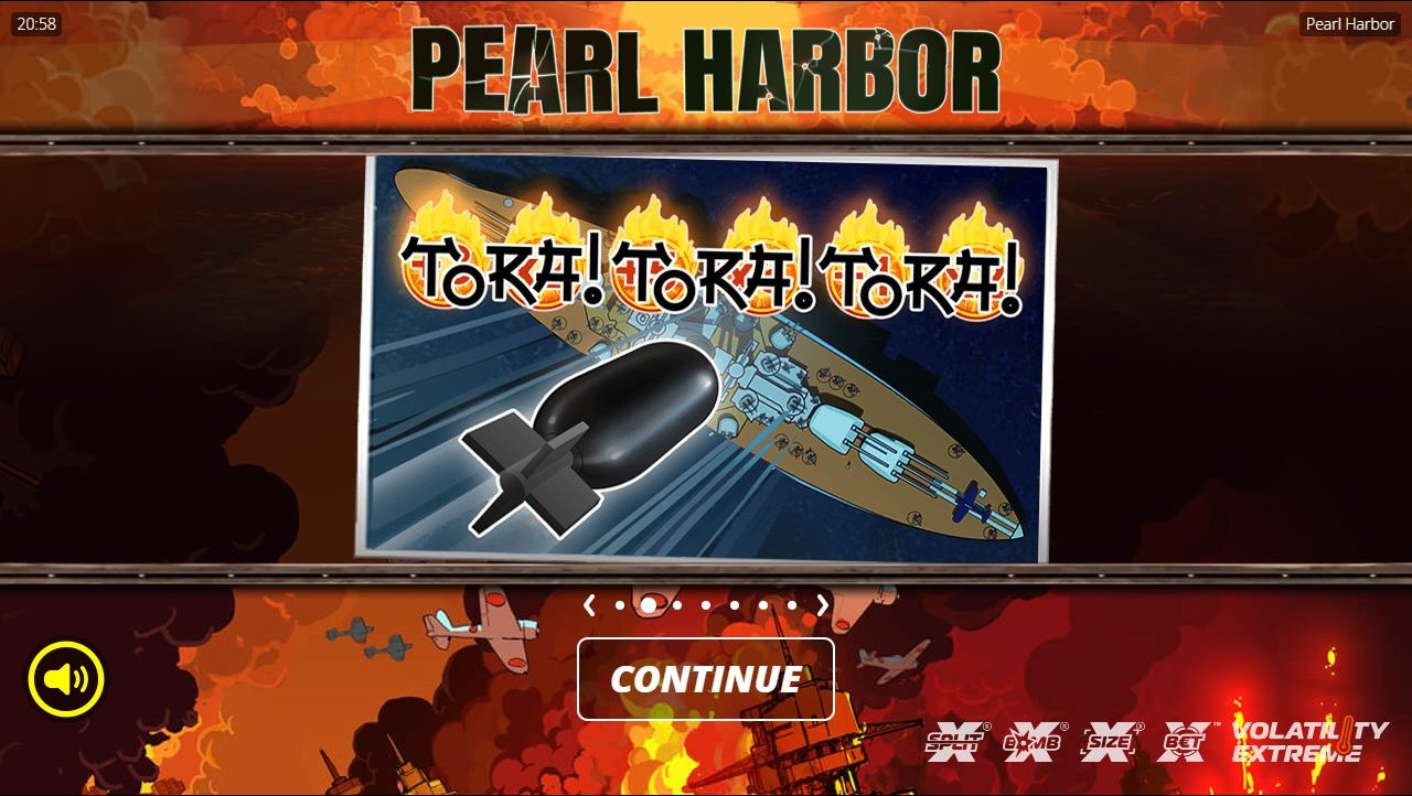 Pearl Harbor game lobby / feature intro