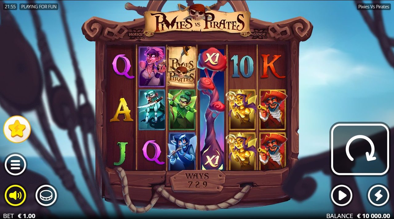 Pixies vs Pirates base game reels