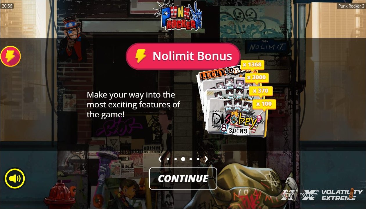 Punk Rocker 2 game lobby / feature intro