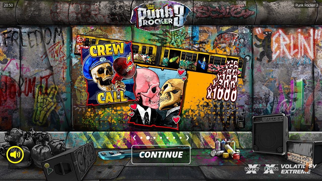 Punk Rocker 3 game lobby / feature intro