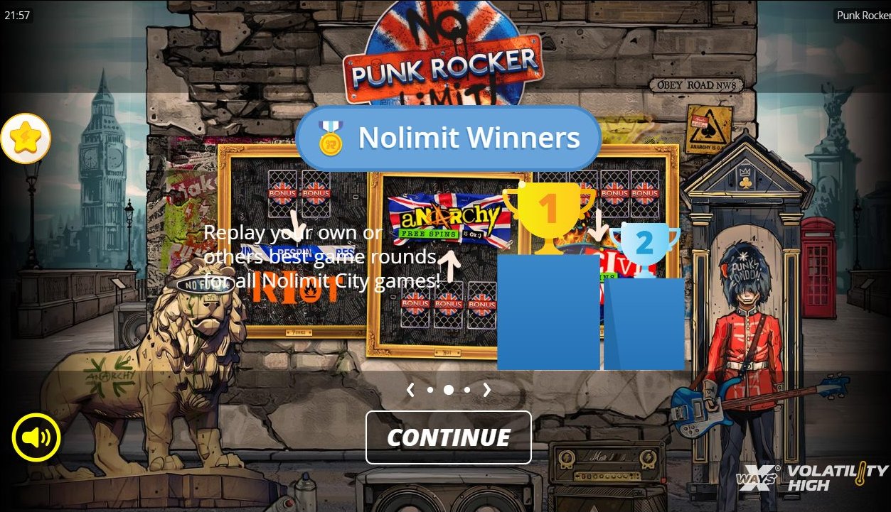 Punk Rocker game lobby / feature intro