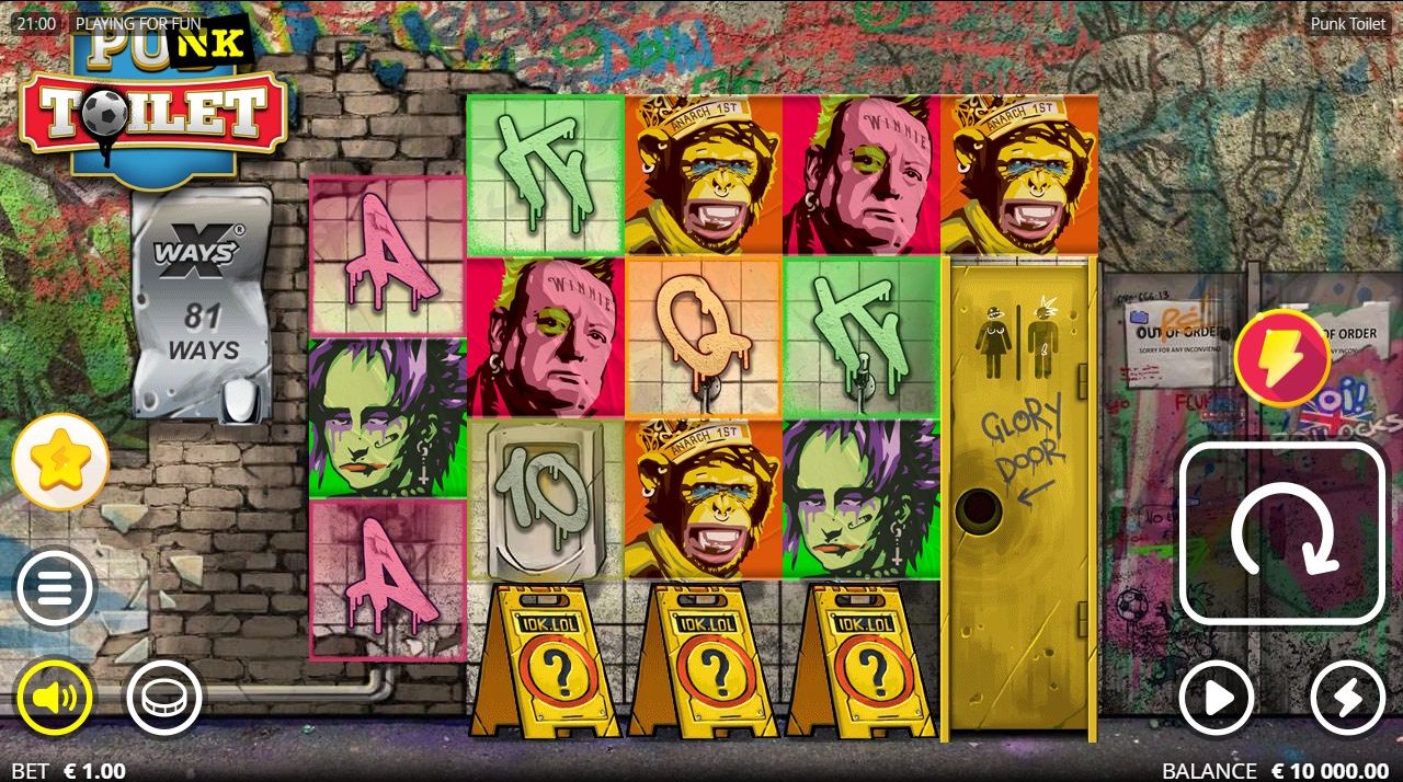 Punk Toilet base game reels