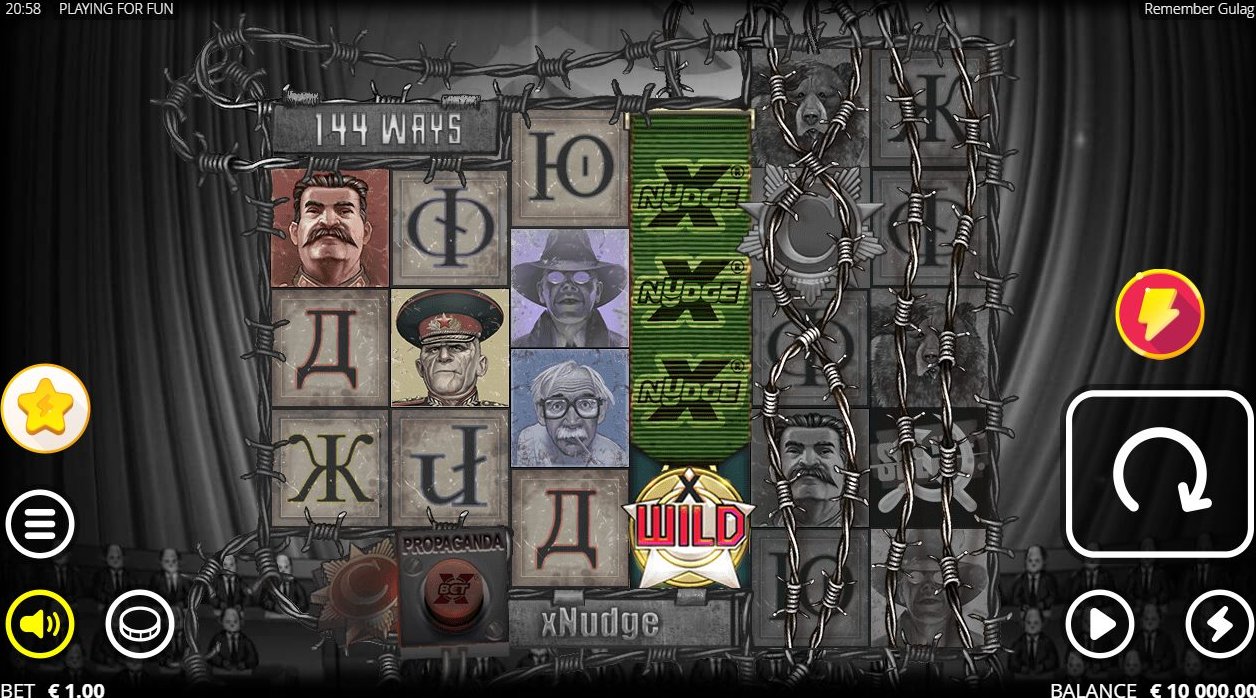 Remember Gulag base game reels