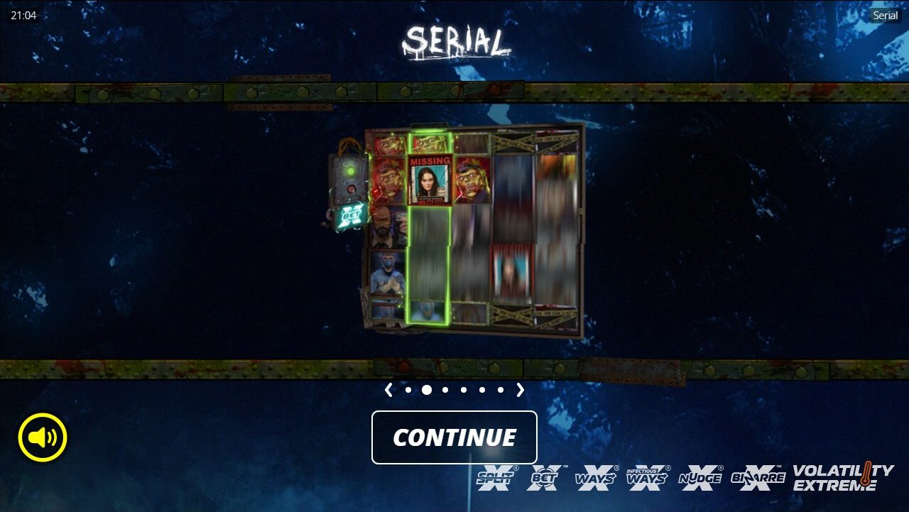 Serial game lobby / feature intro