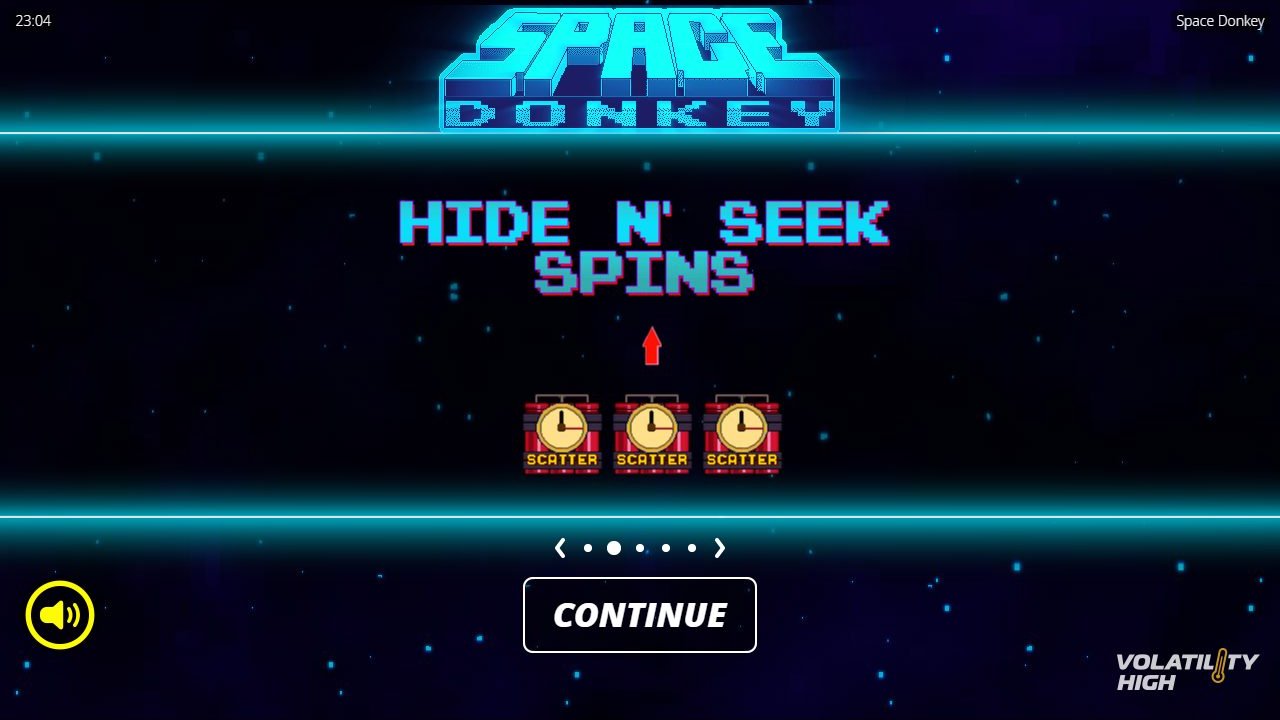 Space Donkey game lobby / feature intro