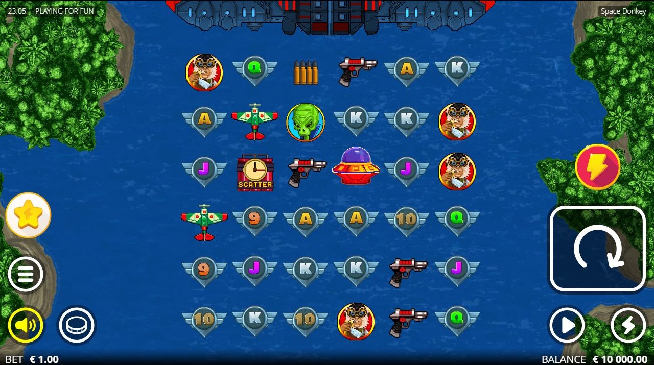 Space Donkey base game reels