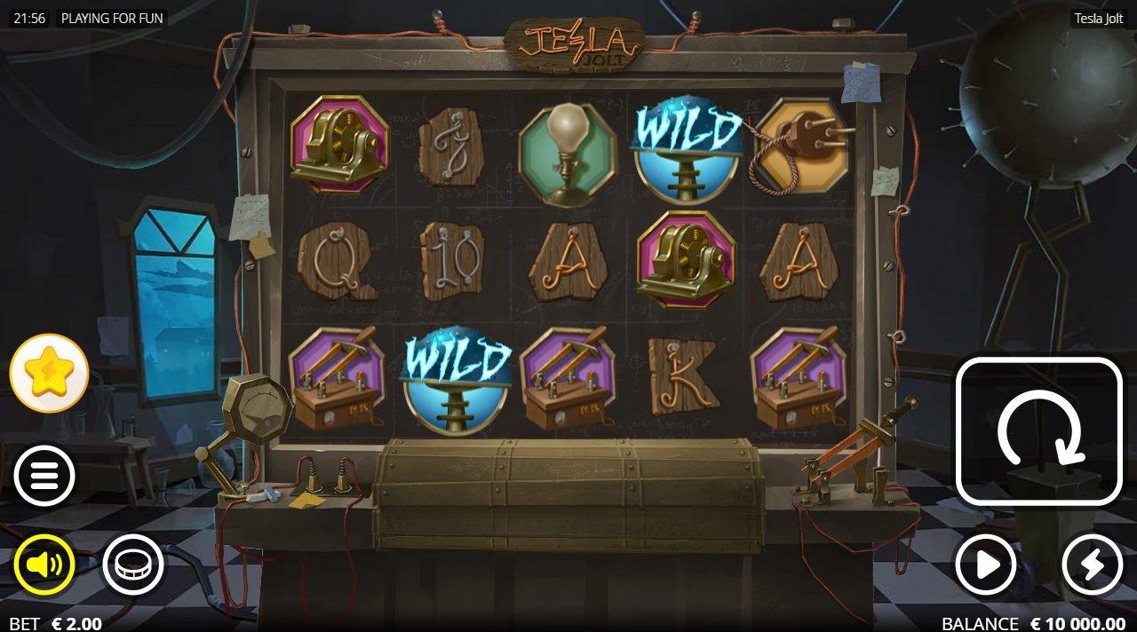 Tesla Jolt base game reels