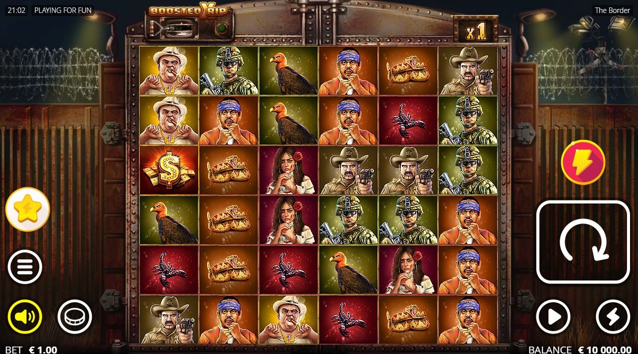 The Border base game reels