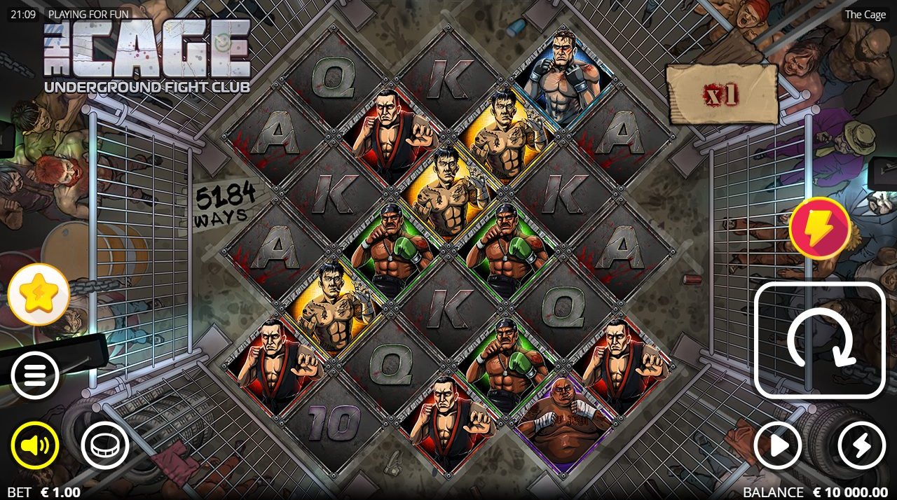 The Cage base game reels