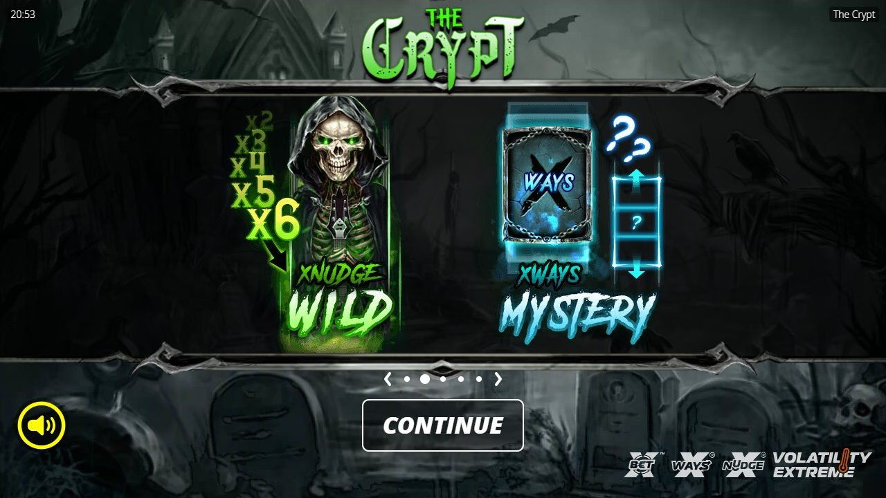 The Crypt game lobby / feature intro
