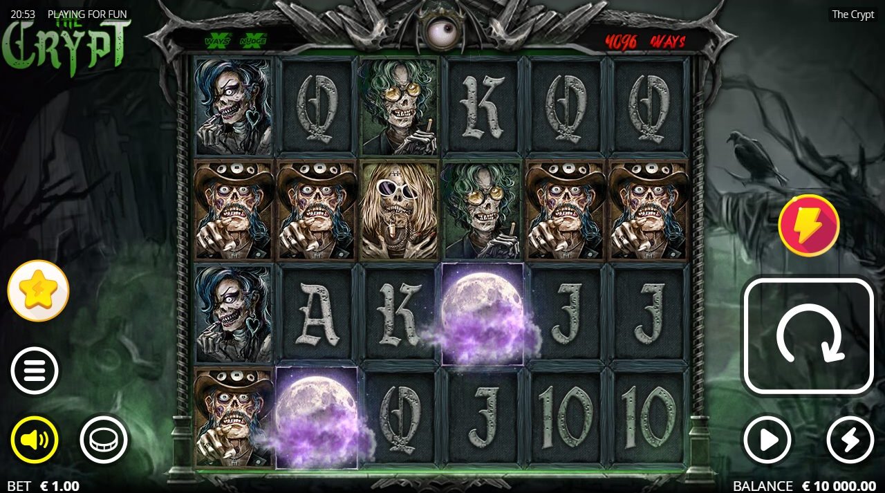 The Crypt base game reels