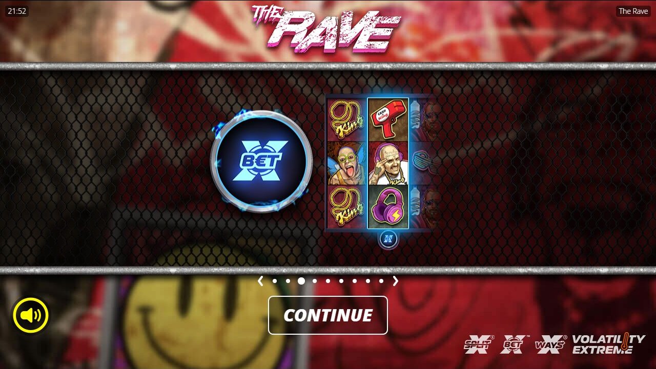 The Rave game lobby / feature intro