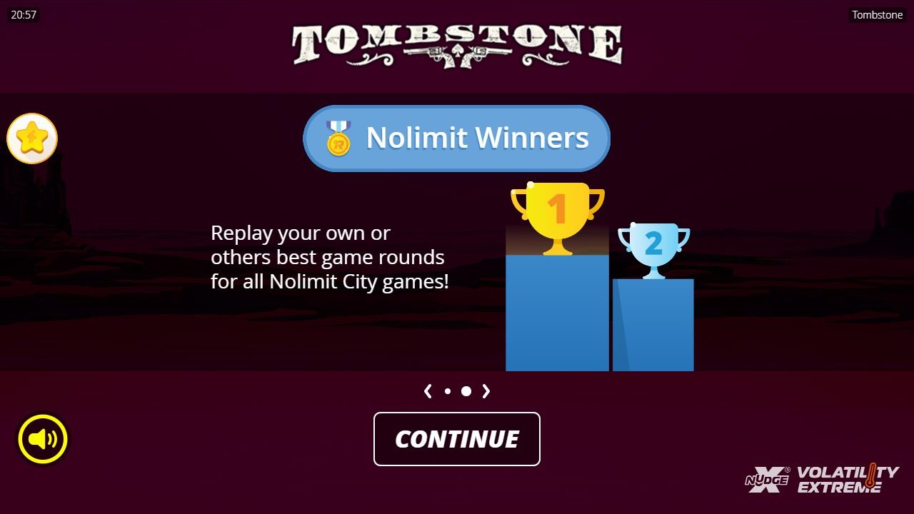 Tombstone game lobby / feature intro