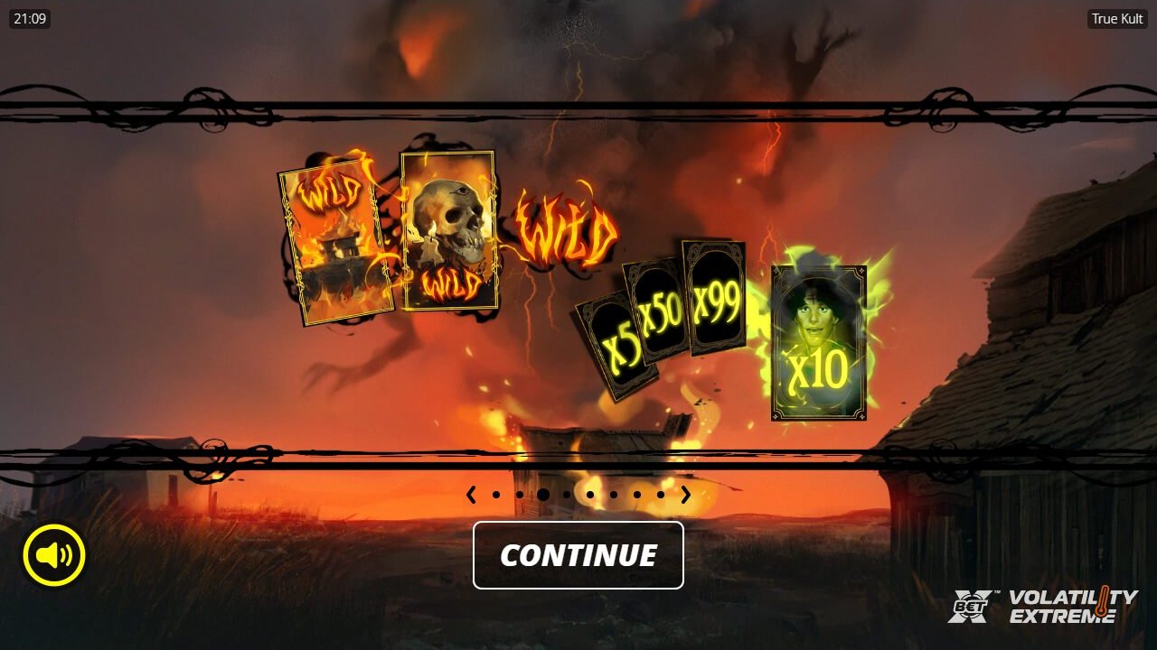 True Kult game lobby / feature intro