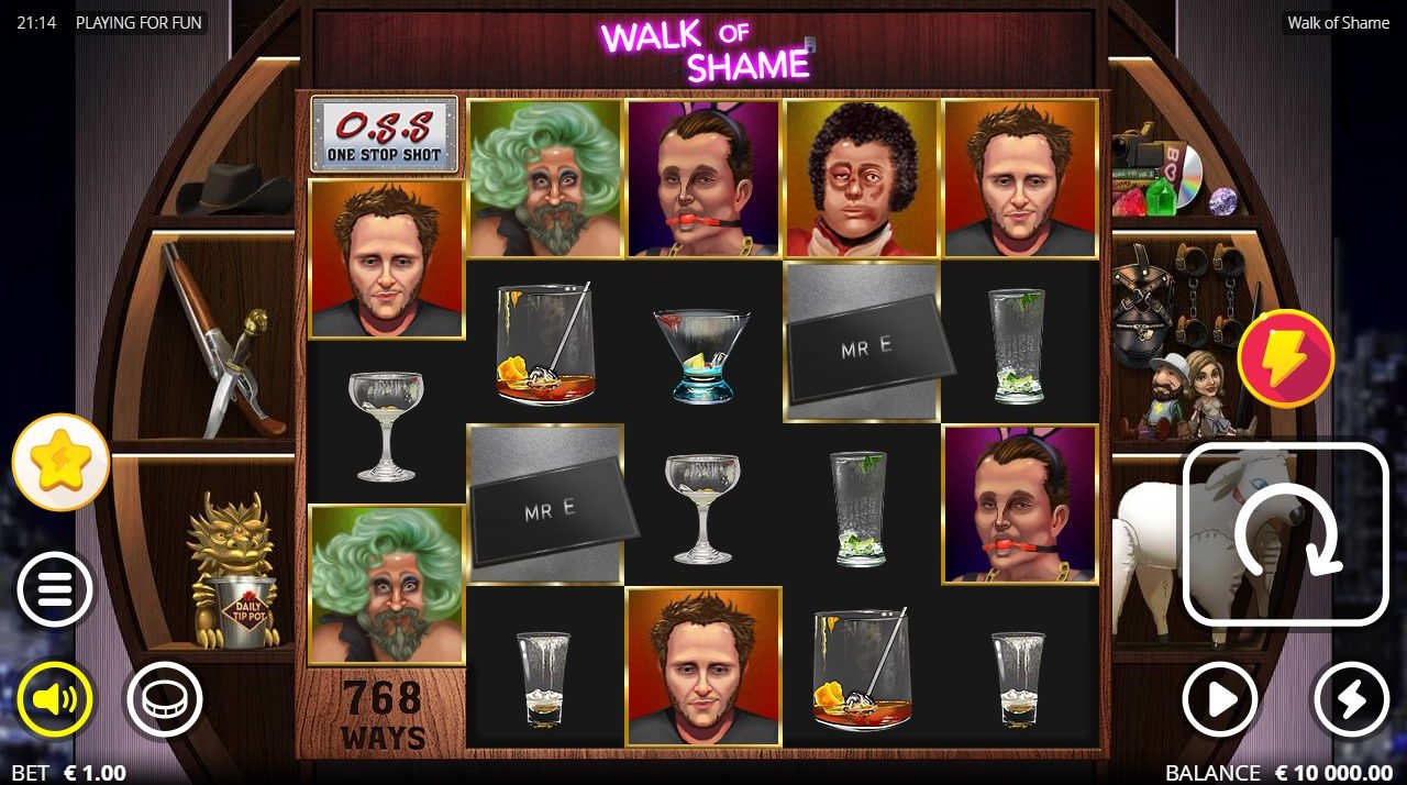 Walk Of Shame base game reels