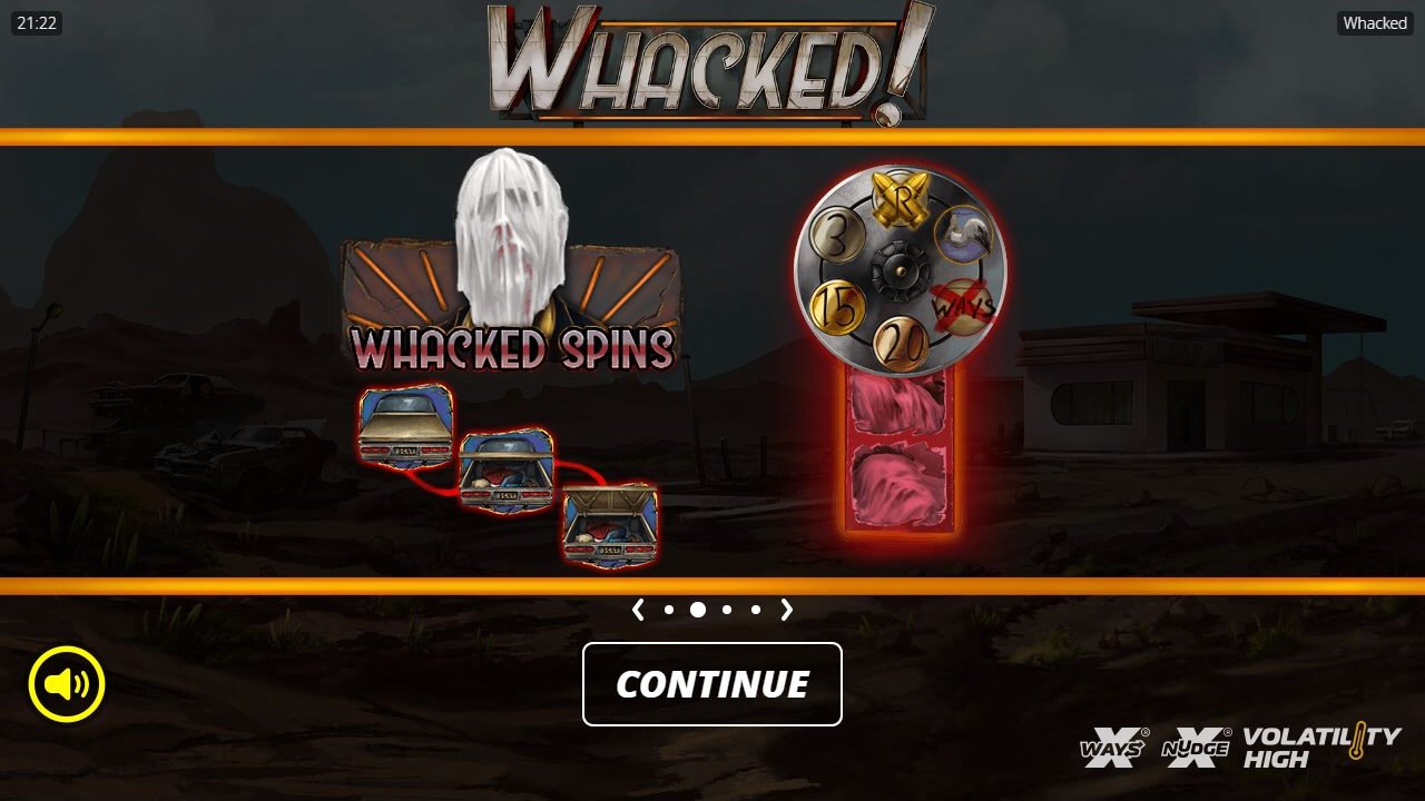 Whacked! game lobby / feature intro