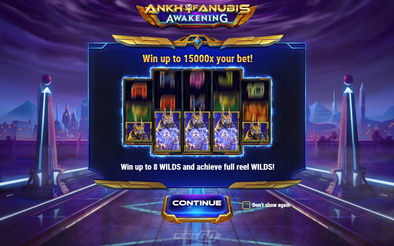 Ankh of Anubis Awakening game lobby / feature intro