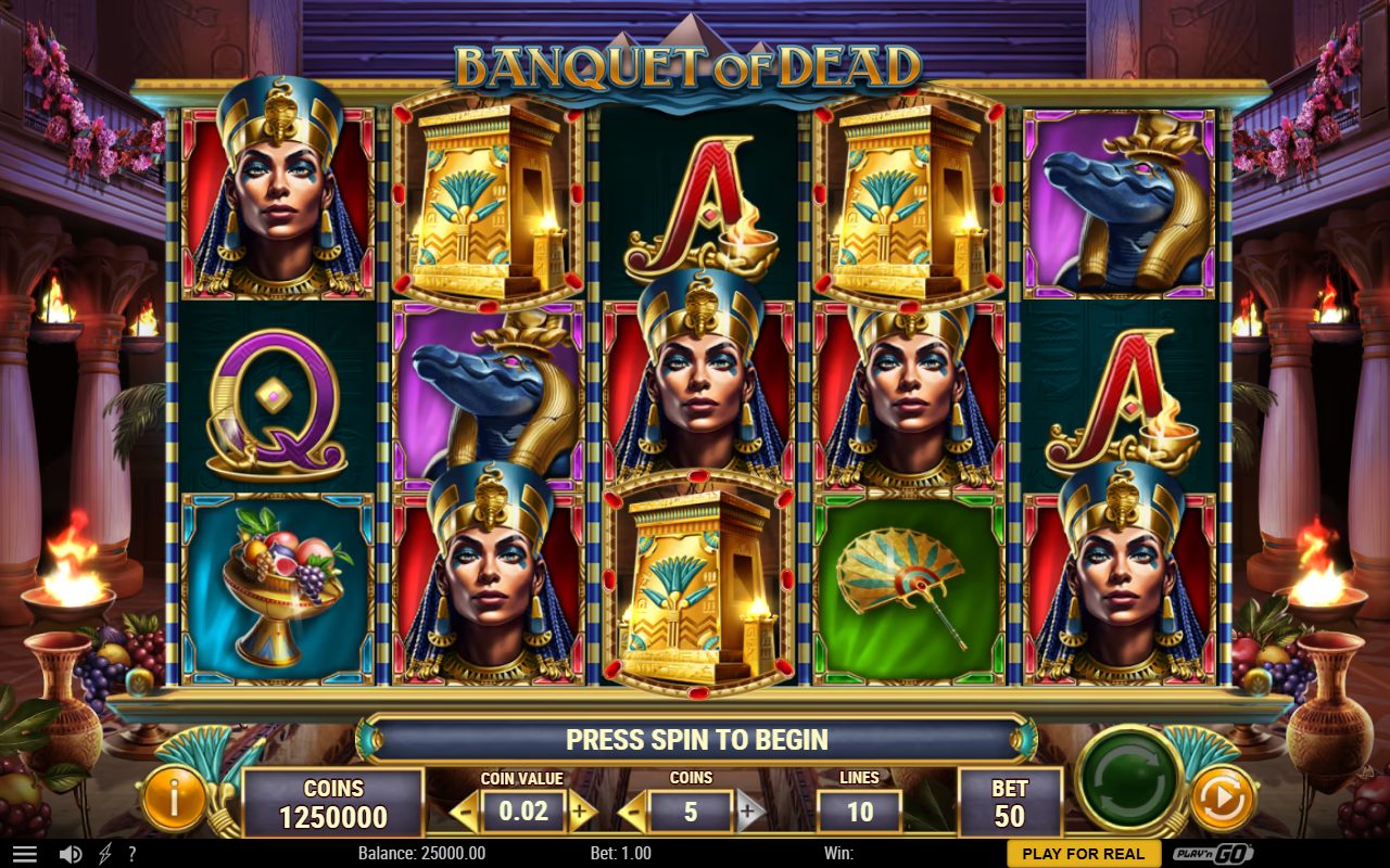 Banquet of Dead base game reels