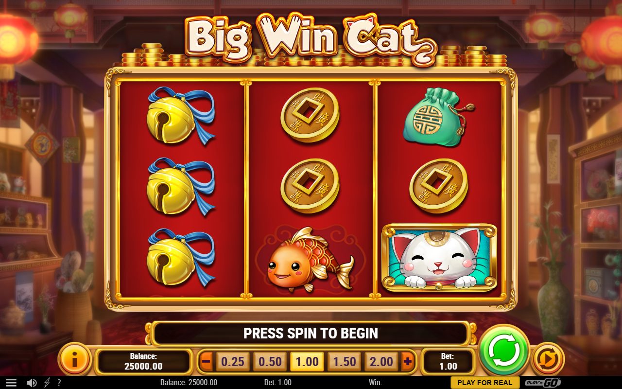 Big Win Cat base game reels