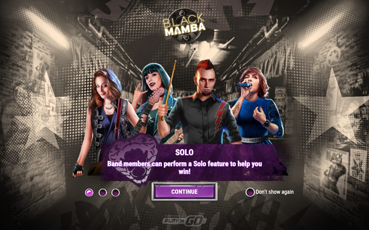 Black Mamba game lobby / feature intro