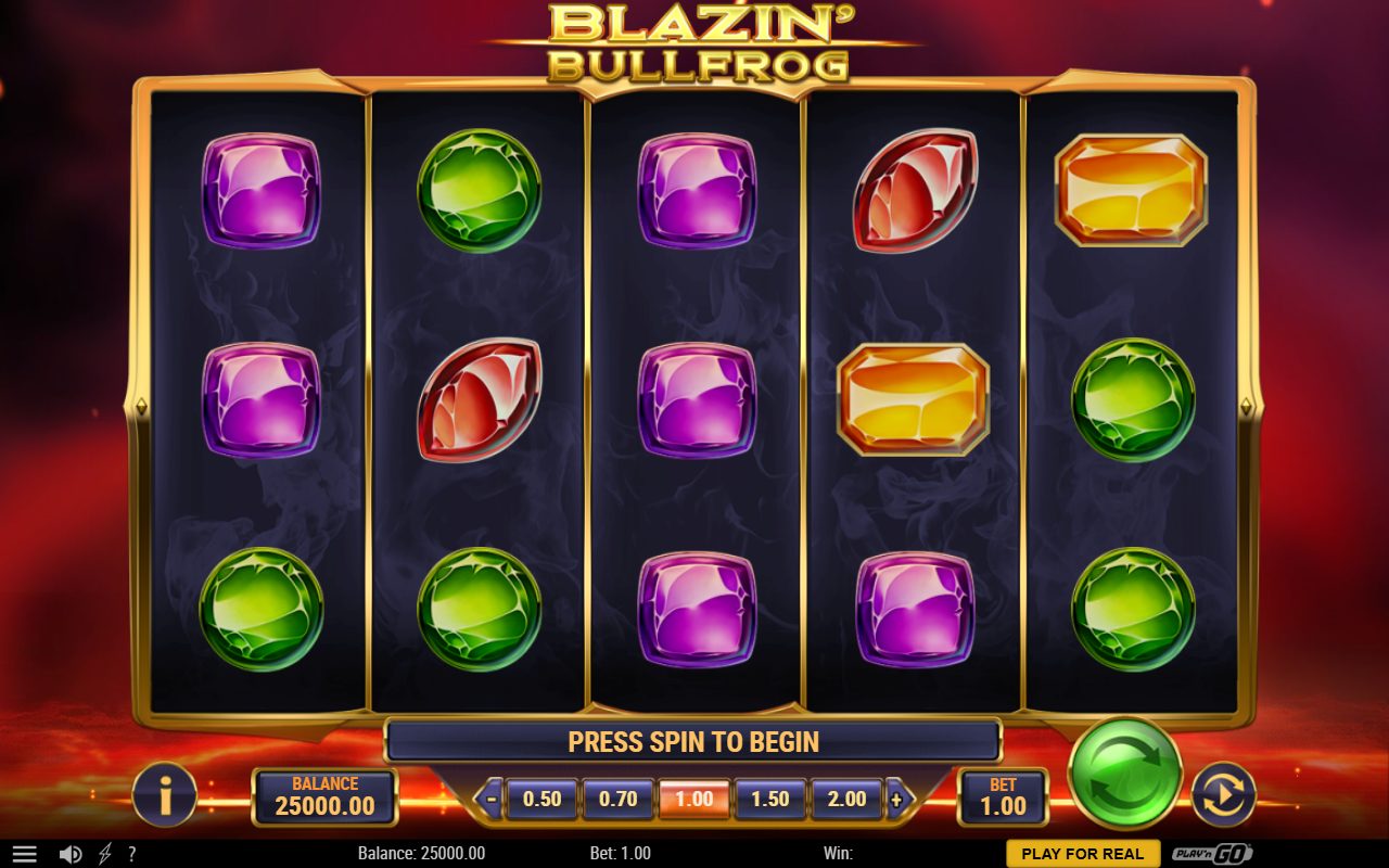 Blazin' Bullfrog base game reels